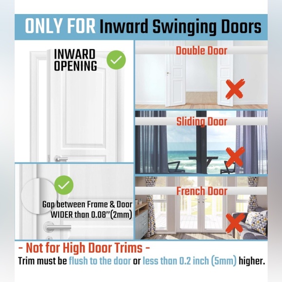 3PACK Home Security Door Reinforcement Lock Childproof, - Picture 5 of 11